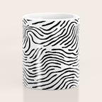 Black and white zebra stripe print art pattern Coffee Mug Gallery Image 4