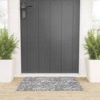 Black and white zebra stripe print art pattern Welcome Mat Gallery Image 3