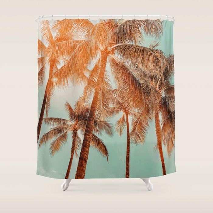 Surfrider palms - sundown Shower Curtain Gallery Image 1
