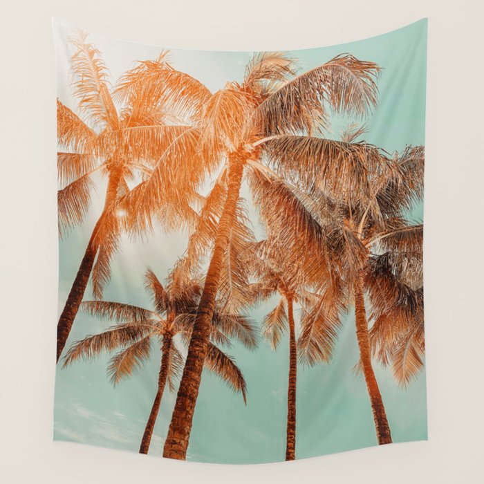 Surfrider palms - sundown Wall Tapestry Gallery Image 4