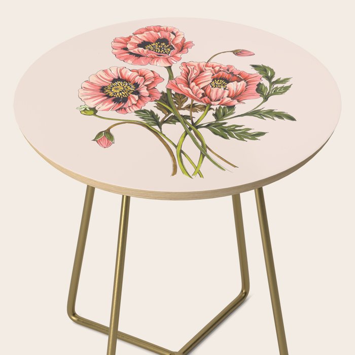 Pink Shirley Poppies  Side Table Gallery Image 2