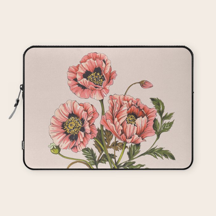 Pink Shirley Poppies  Laptop Sleeve Gallery Image 1