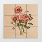 Pink Shirley Poppies  Wood Wall Art Gallery Image 1