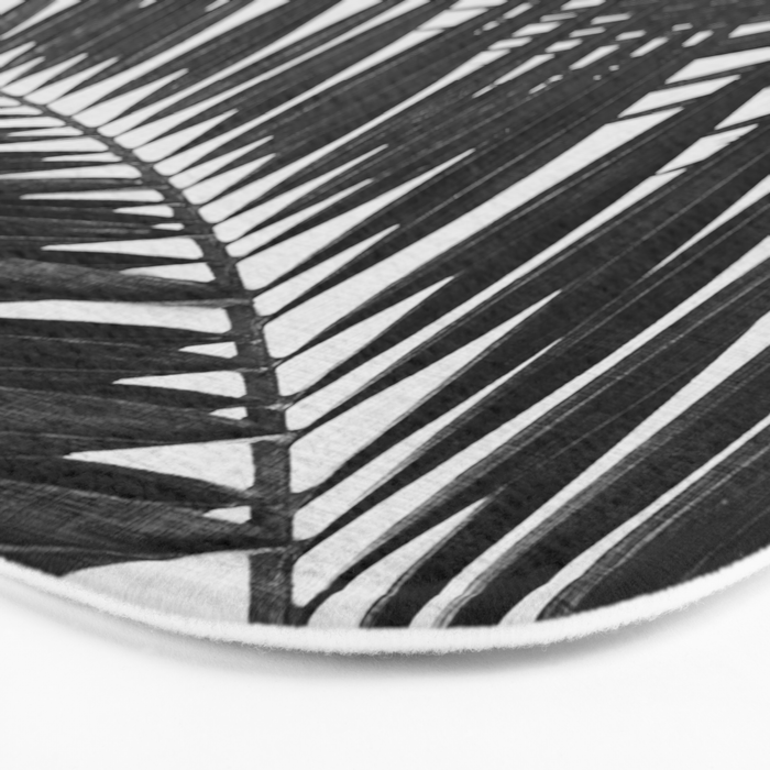 Palm Leaf Black & White II Bath Mat Gallery Image 3