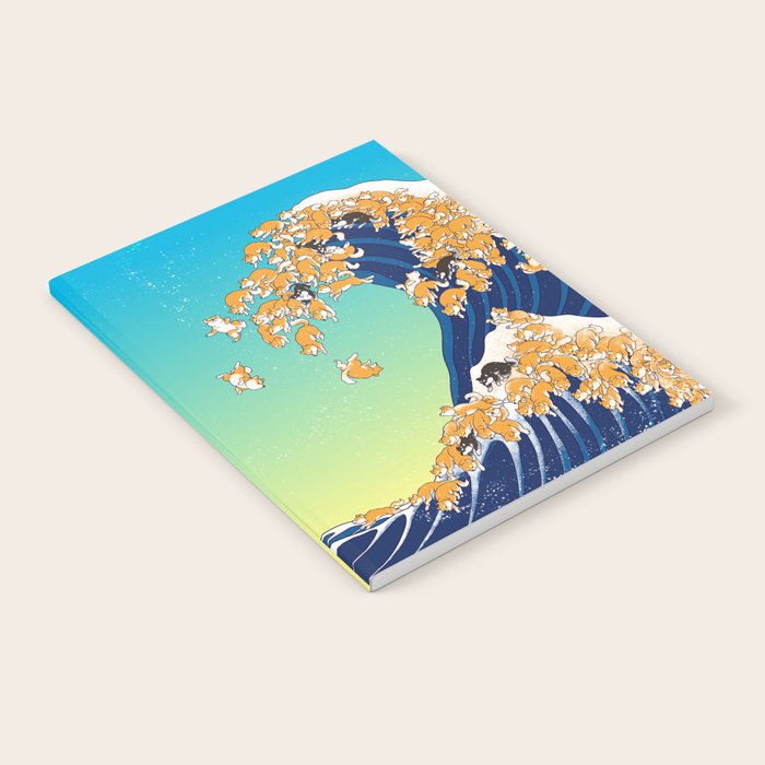 Shiba Inu in Great Wave Notebook Gallery Image 2