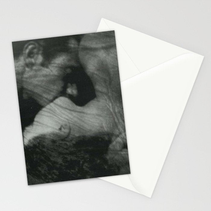 1912, The Kiss, Lovers black and white photography by Anne Brigmann Stationery Card Gallery Image 2