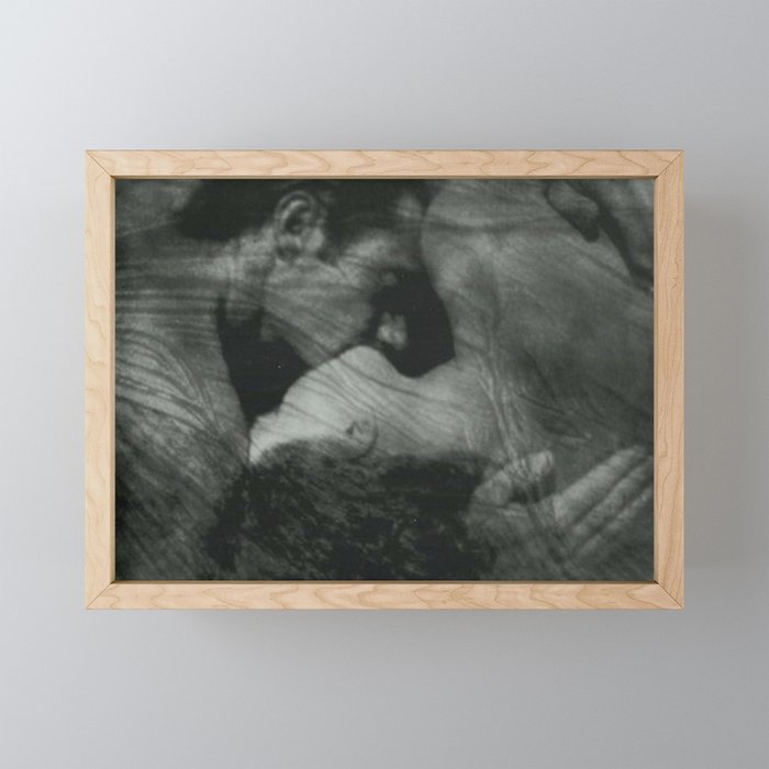 1912, The Kiss, Lovers black and white photography by Anne Brigmann Mini Art Print Gallery Image 1