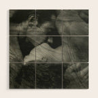 1912, The Kiss, Lovers black and white photography by Anne Brigmann Wood Wall Art Gallery Image 1