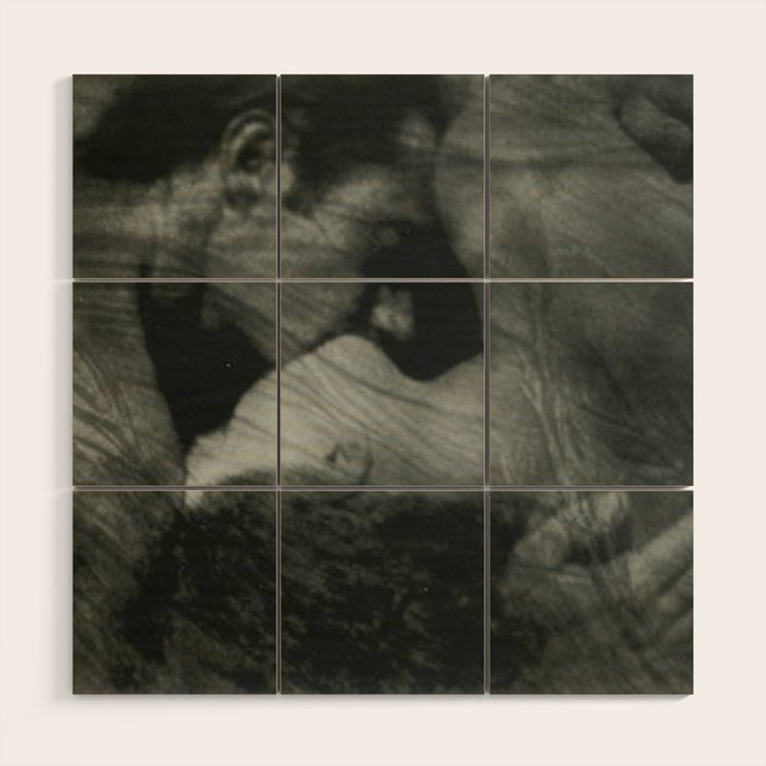1912, The Kiss, Lovers black and white photography by Anne Brigmann Wood Wall Art Gallery Image 1