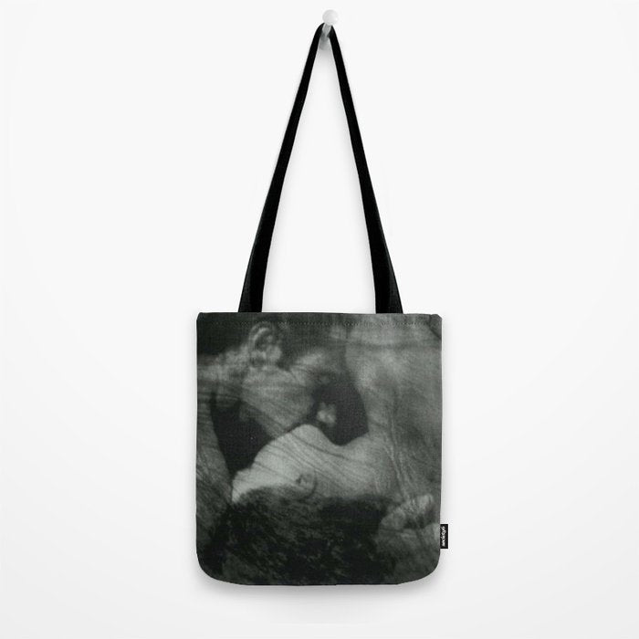 1912, The Kiss, Lovers black and white photography by Anne Brigmann Tote Bag Gallery Image 2