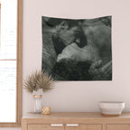 1912, The Kiss, Lovers black and white photography by Anne Brigmann Wall Tapestry Gallery Image 2