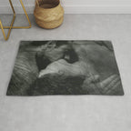 1912, The Kiss, Lovers black and white photography by Anne Brigmann Rug Gallery Image 1