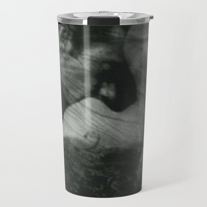 1912, The Kiss, Lovers black and white photography by Anne Brigmann Travel Mug Gallery Image 1