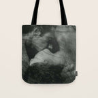 1912, The Kiss, Lovers black and white photography by Anne Brigmann Tote Bag Gallery Image 1