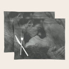 1912, The Kiss, Lovers black and white photography by Anne Brigmann Placemat Gallery Image 1