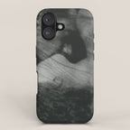 1912, The Kiss, Lovers black and white photography by Anne Brigmann iPhone Case Gallery Image 1