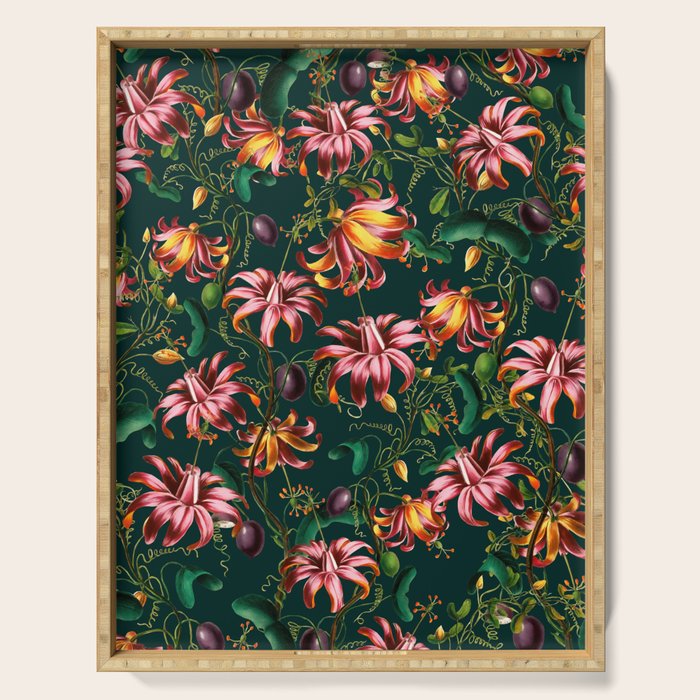 Blooming Oasis III Serving Tray Gallery Image 1
