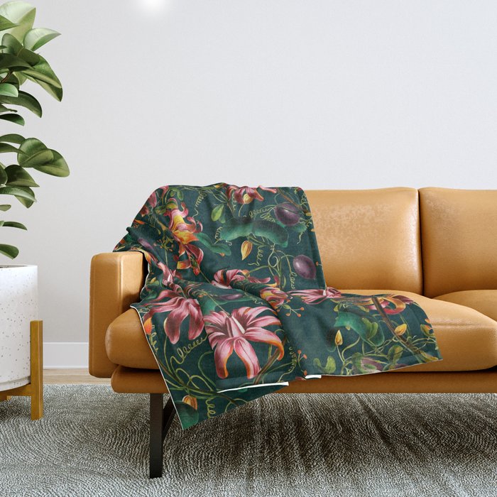 Blooming Oasis III Throw Blanket Gallery Image 1