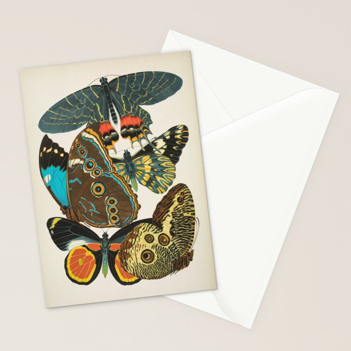 Vintage Butterfly Illustration EA Seguy Papillon Stationery Card Gallery Image 2