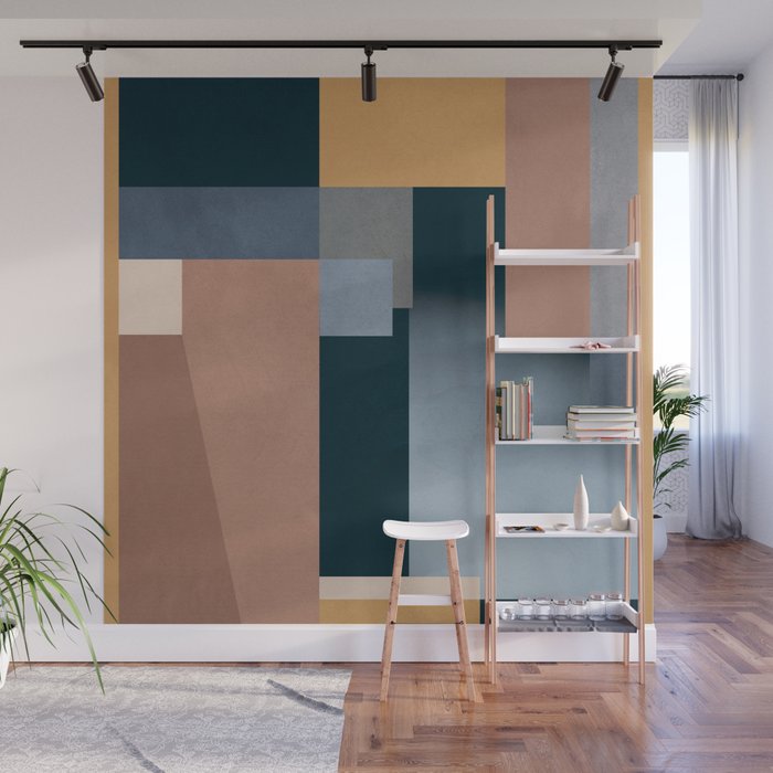 Modern Abstraction Mocha Mousse 5 Wall Mural Gallery Image 1