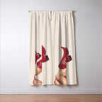 These Boots - Yeehaw Rustic Red n Neutral Window Curtain Gallery Image 3