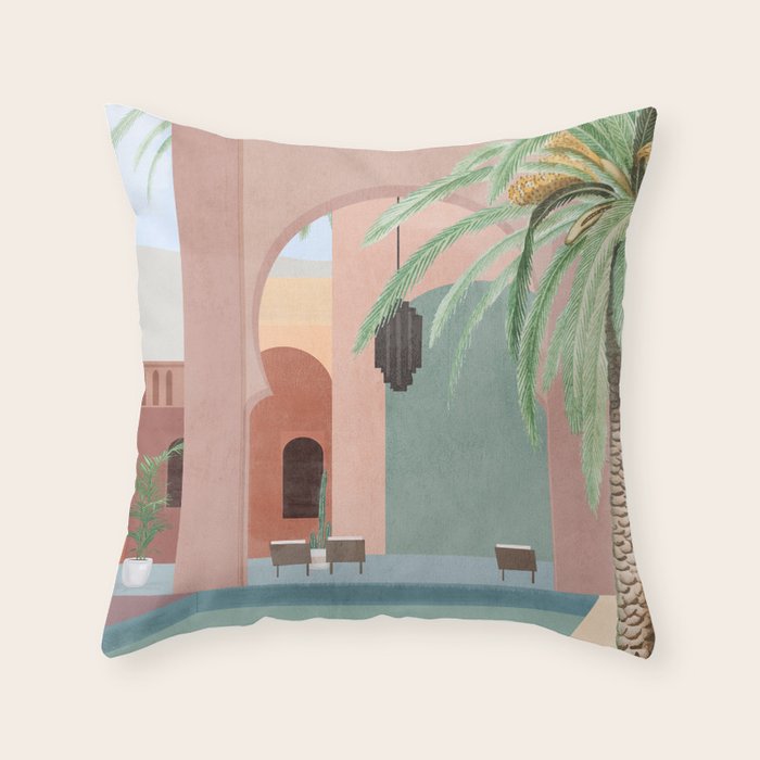 Moroccan Pool Throw Pillow Gallery Image 6