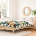 Mid Century Modern Fern Pattern Duvet Cover Gallery Image 2
