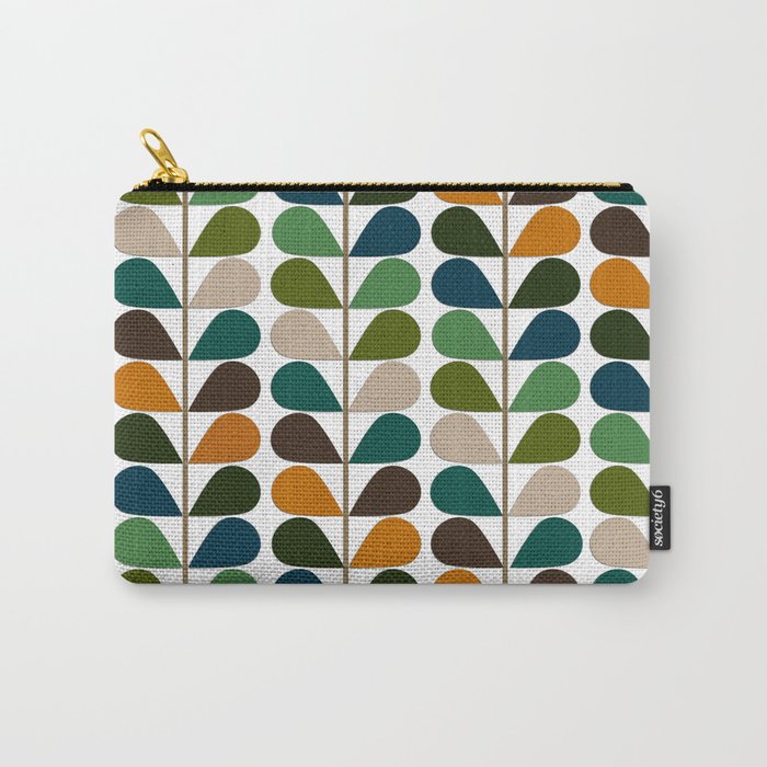 Mid Century Modern Fern Pattern Carry All Pouch Gallery Image 1