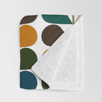 Mid Century Modern Fern Pattern Throw Blanket Gallery Image 3