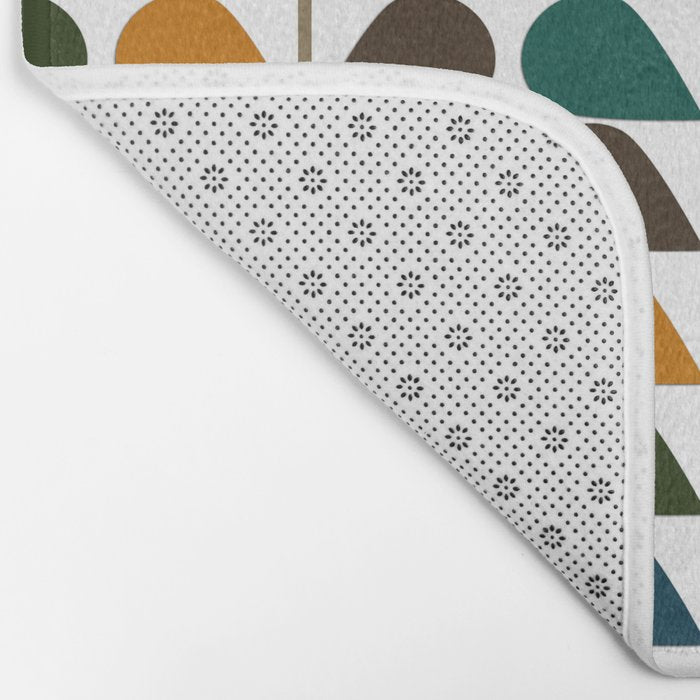 Mid Century Modern Fern Pattern Bath Mat Gallery Image 2