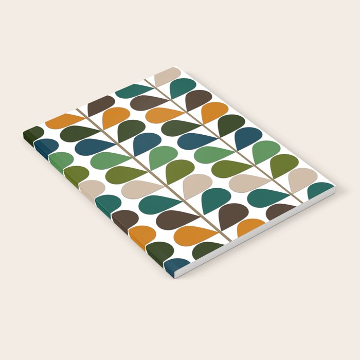Mid Century Modern Fern Pattern Notebook Gallery Image 2