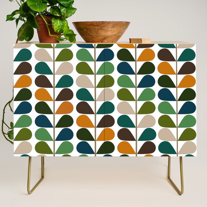 Mid Century Modern Fern Pattern Credenza Gallery Image 1