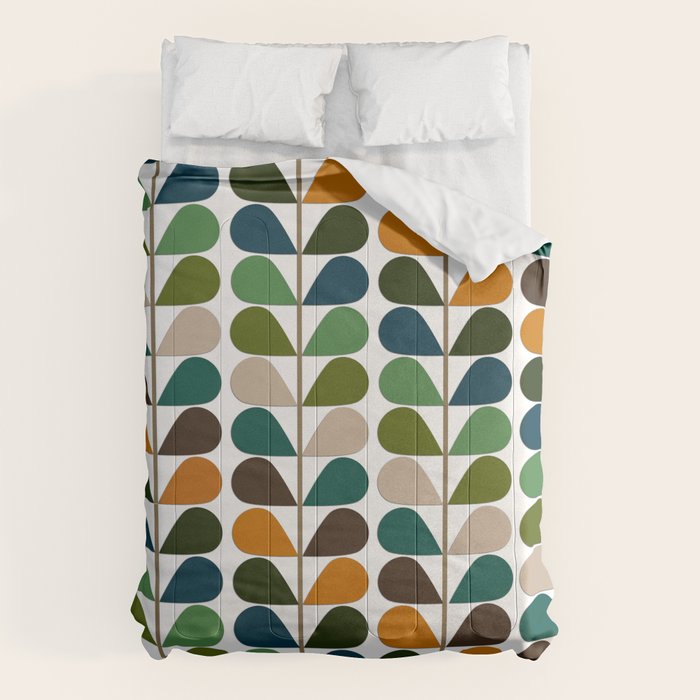 Mid Century Modern Fern Pattern Comforter Gallery Image 6