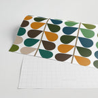 Mid Century Modern Fern Pattern Wrapping Paper Gallery Image 2