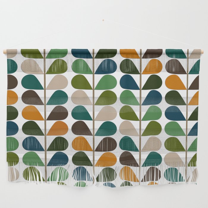 Mid Century Modern Fern Pattern Wall Hanging Gallery Image 1