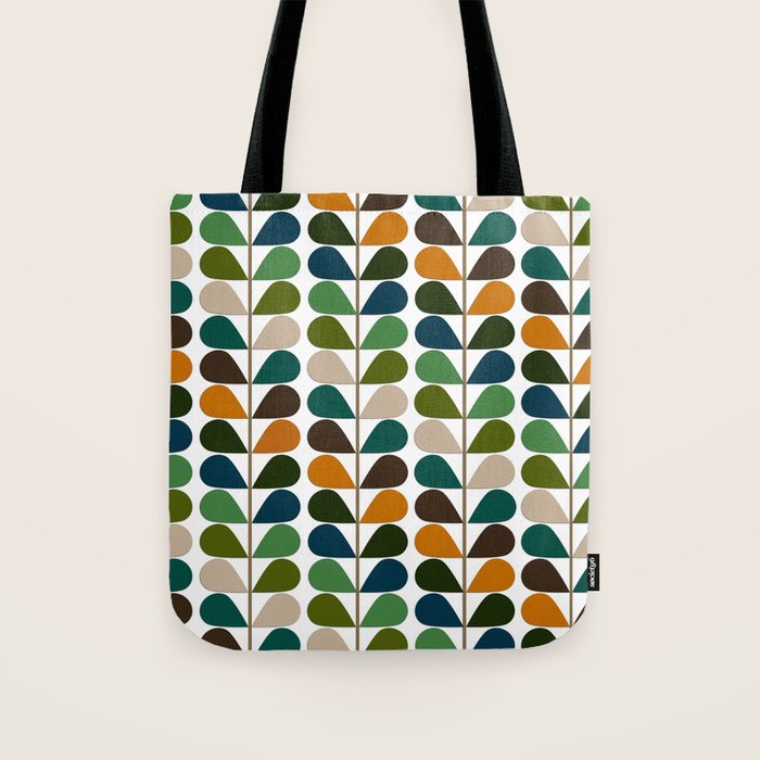 Mid Century Modern Fern Pattern Tote Bag Gallery Image 1