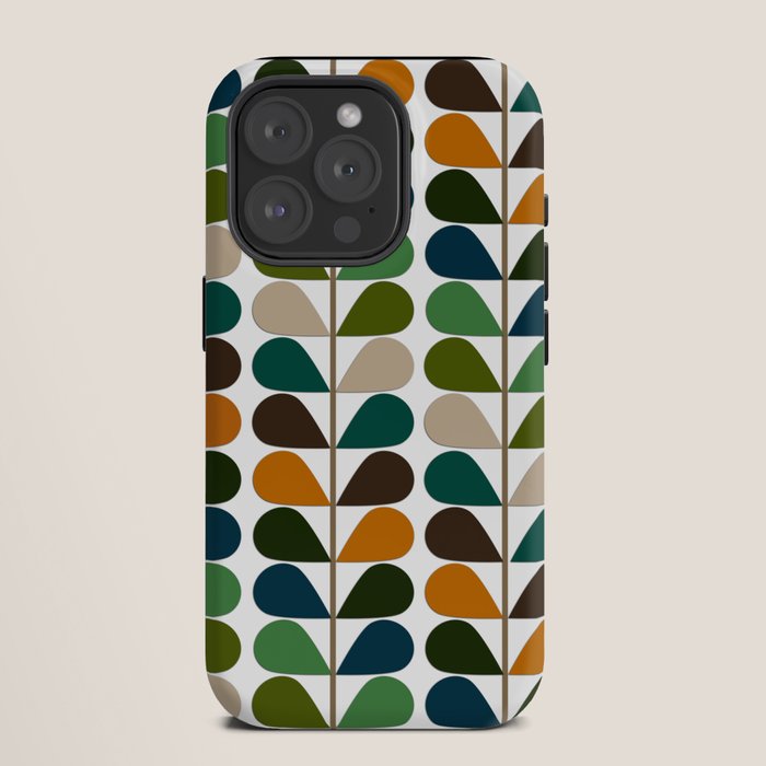 Mid Century Modern Fern Pattern iPhone Case