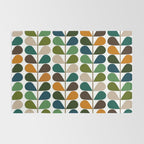 Mid Century Modern Fern Pattern Rug Gallery Image 2