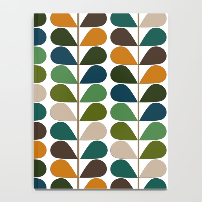 Mid Century Modern Fern Pattern Notebook Gallery Image 4