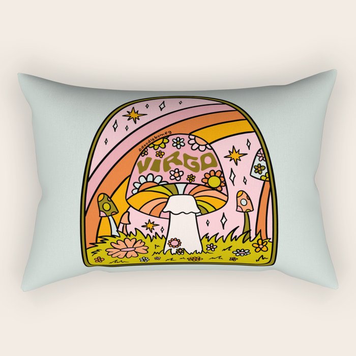 Virgo Mushroom Rectangular Pillow Gallery Image 2
