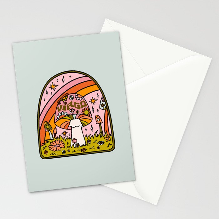 Virgo Mushroom Stationery Card Gallery Image 2