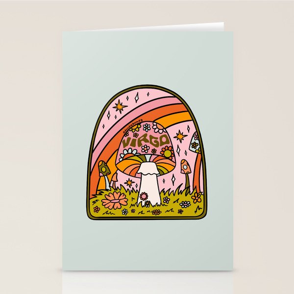 Virgo Mushroom Stationery Card Gallery Image 2