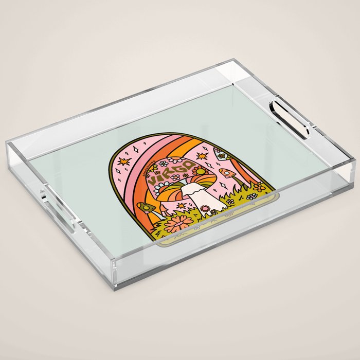 Virgo Mushroom Acrylic Tray Gallery Image 1