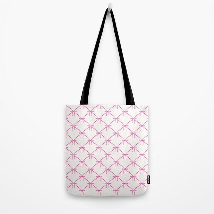 Bows & Ribbons Pattern VIII Y2K Pink Tote Bag Gallery Image 2