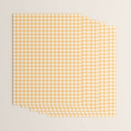 Gingham Checkered Patchwork in Orange Yellow. Wrapping Paper Gallery Image 3