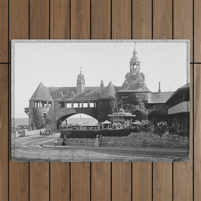 1890 Narragansett Towers & Casino, Narragansett, Rhode Island Outdoor Rug Gallery Image 1