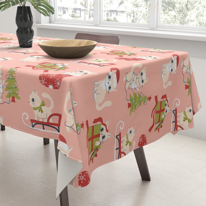 Cute Christmas Cats Tablecloth Gallery Image 3