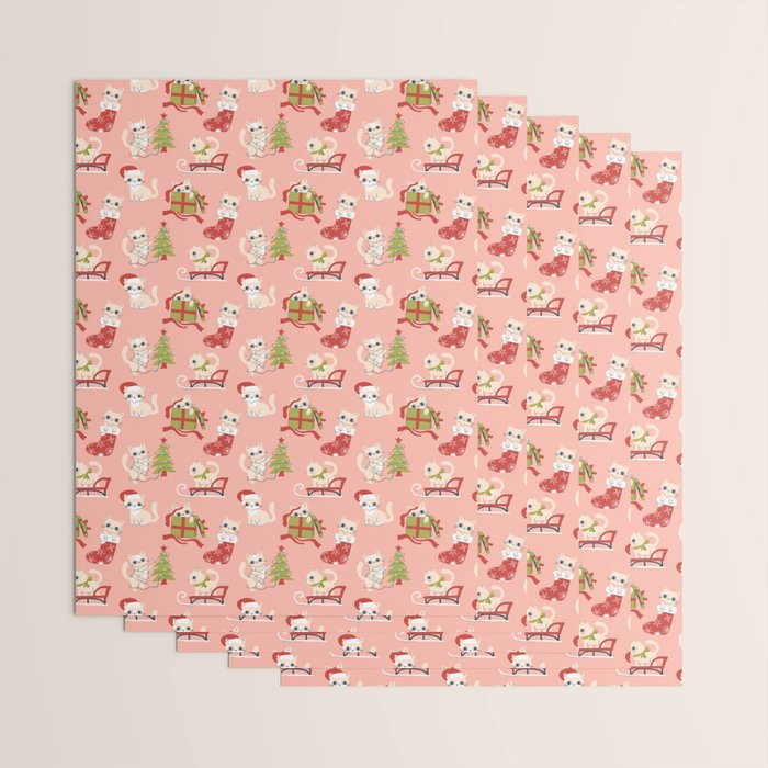 Cute Christmas Cats Wrapping Paper Gallery Image 3