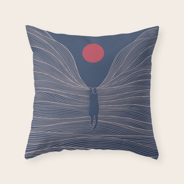 Cat Landscape 189 Throw Pillow Gallery Image 1