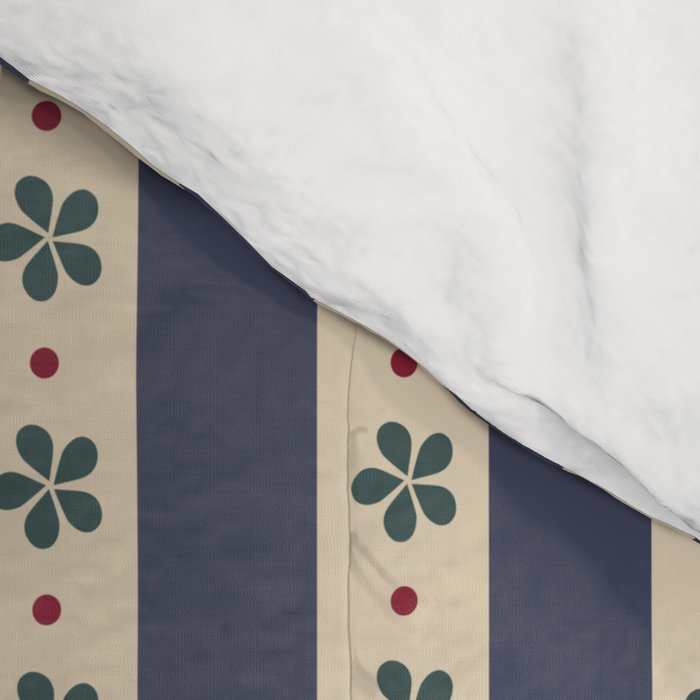 Blue Stripes And Flowers Comforter Gallery Image 4
